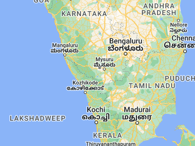 Map showing location of Heggadadevankote (12.08833, 76.32833)