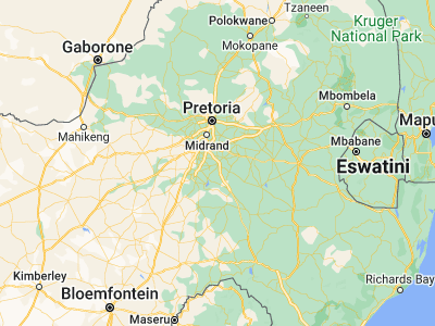 Map showing location of Heidelberg (-26.50476, 28.35921)