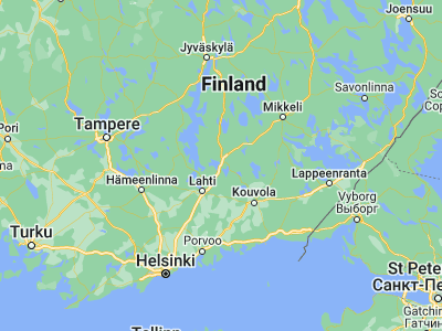 Map showing location of Heinola (61.21667, 26.03333)