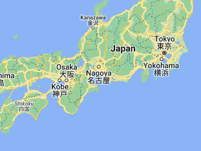 Map showing location of Hekinan (34.88333, 136.98333)