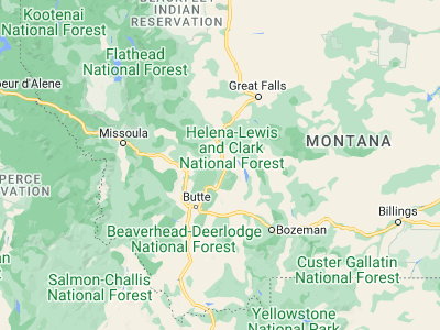 Map showing location of Helena (46.59271, -112.03611)