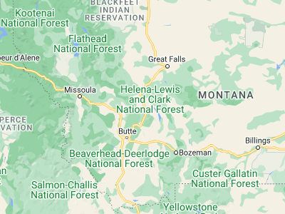 Map showing location of Helena Valley West Central (46.66291, -112.06044)