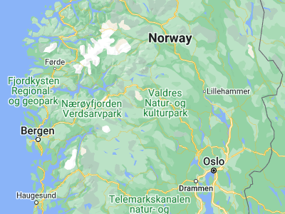 Map showing location of Hemsedal (60.86293, 8.55337)