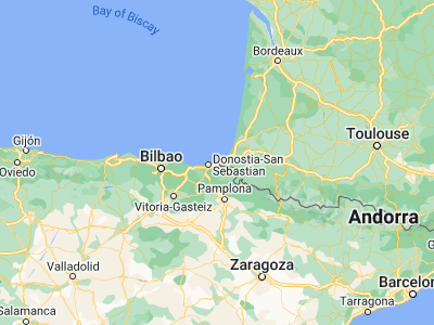 Map showing location of Hendaye (43.37172, -1.77382)