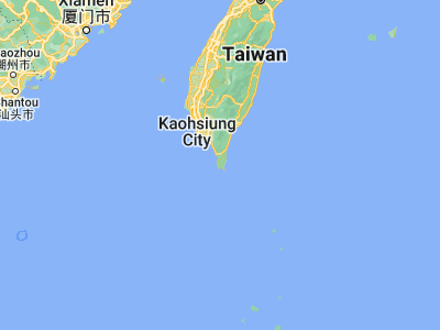 Map showing location of Hengchun (22.00417, 120.74389)