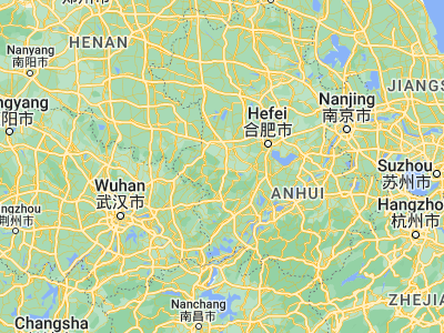 Map showing location of Hengshan (31.40802, 116.31866)