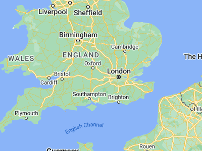 Map showing location of Henley on Thames (51.53333, -0.9)