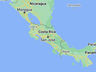 Map showing location of Heredia (10, -84.11667)