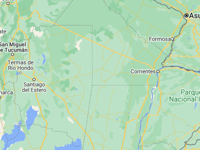 Map showing location of Hermoso Campo (-27.60816, -61.34441)