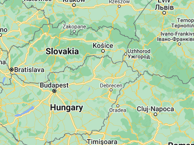 Map showing location of Hernádnémeti (48.06667, 20.98333)