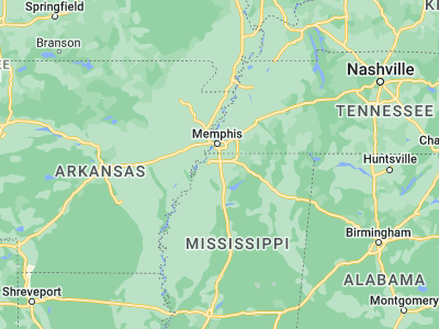 Map showing location of Hernando (34.82399, -89.9937)