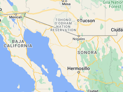Map showing location of Heroica Caborca (30.72043, -112.15847)