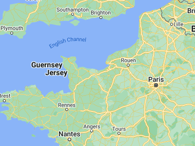 Map showing location of Hérouville-Saint-Clair (49.21088, -0.30653)
