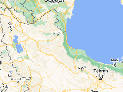 Map showing location of Herowābād (37.6189, 48.5258)