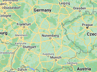 Map showing location of Herzogenaurach (49.56798, 10.88565)