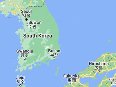 Map showing location of Heung-hai (36.1125, 129.35222)