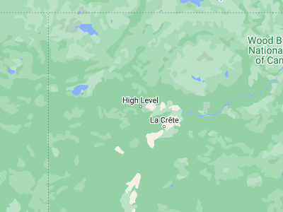 Map showing location of High Level (58.51688, -117.13605)