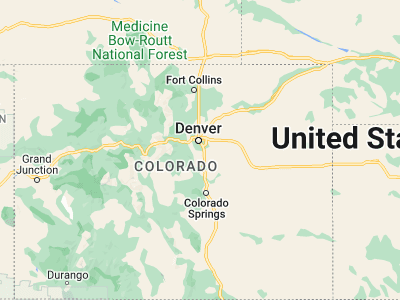 Map showing location of Highlands Ranch (39.55388, -104.96943)