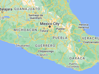 Map showing location of Higuerón (18.58333, -99.16667)