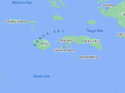 Map showing location of Hila (-3.58229, 128.08671)