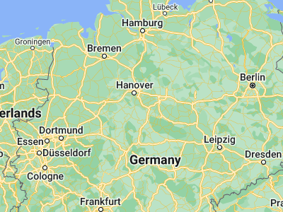 Map showing location of Hildesheim (52.15077, 9.95112)
