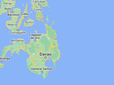 Map showing location of Hinatuan (8.37222, 126.33417)