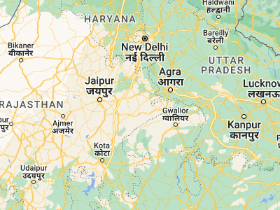 Map showing location of Hindaun (26.73411, 77.03519)