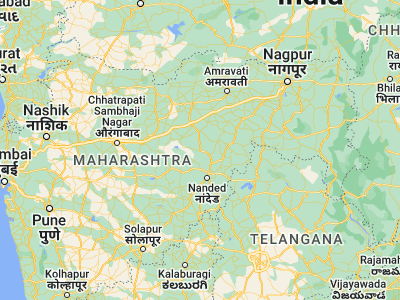 Map showing location of Hingoli (19.71667, 77.15)