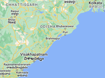 Map showing location of Hinjilikatu (19.48333, 84.75)