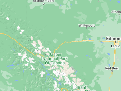 Map showing location of Hinton (53.40009, -117.58567)