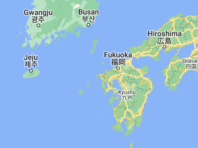 Map showing location of Hirado (33.35972, 129.55306)
