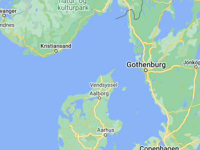Map showing location of Hirtshals (57.58812, 9.95922)
