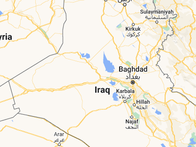 Map showing location of Hīt (33.63664, 42.82768)