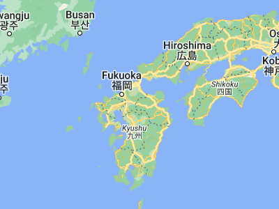 Map showing location of Hita (33.3213, 130.94098)