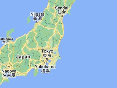 Map showing location of Hitachi (36.6, 140.65)