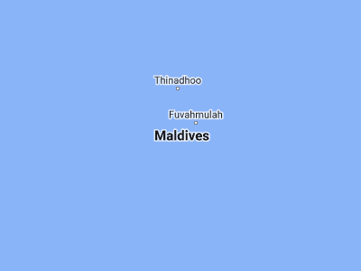 Map showing location of Hithadhoo (-0.6, 73.08333)