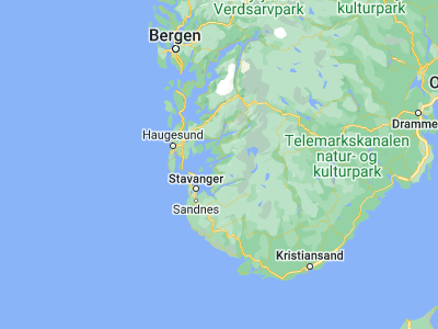 Map showing location of Hjelmeland (59.23333, 6.18333)
