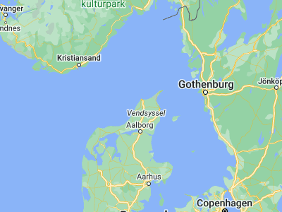 Map showing location of Hjørring (57.46417, 9.98229)