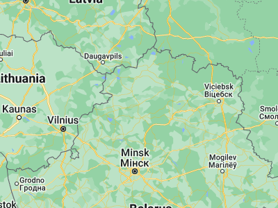 Map showing location of Hlybokaye (55.1384, 27.6905)