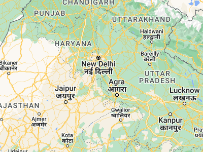 Map showing location of Hodal (27.89208, 77.36686)