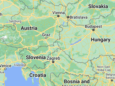 Map showing location of Hodoš (46.82333, 16.33417)