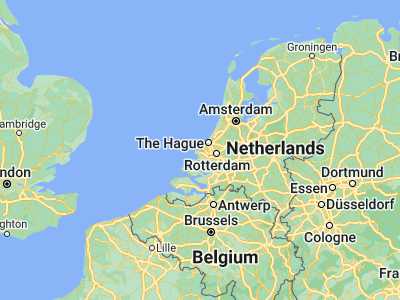 Map showing location of Hoek van Holland (51.9775, 4.13333)
