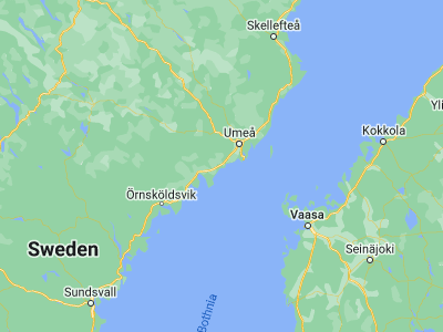 Map showing location of Hörnefors (63.62312, 19.90856)
