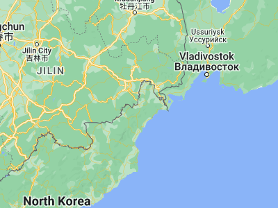 Map showing location of Hoeryŏng (42.44278, 129.75083)