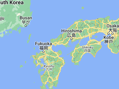 Map showing location of Hōfu (34.05, 131.56667)