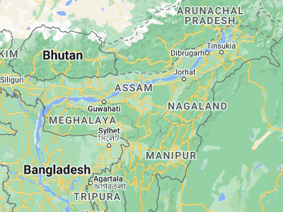 Map showing location of Hojāi (26.00282, 92.85605)