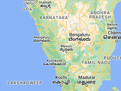 Map showing location of Hole Narsipur (12.78278, 76.24306)