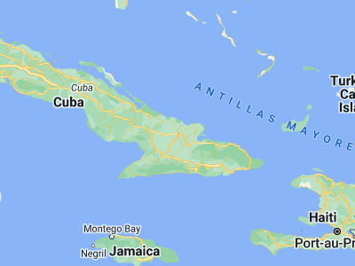 Map showing location of Holguín (20.88722, -76.26306)