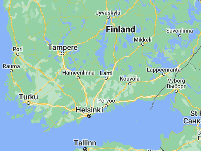 Map showing location of Hollola (61.05, 25.43333)