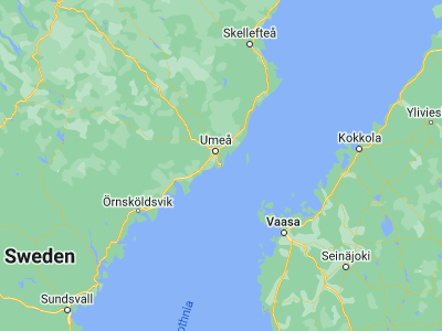 Map showing location of Holmsund (63.70602, 20.36409)